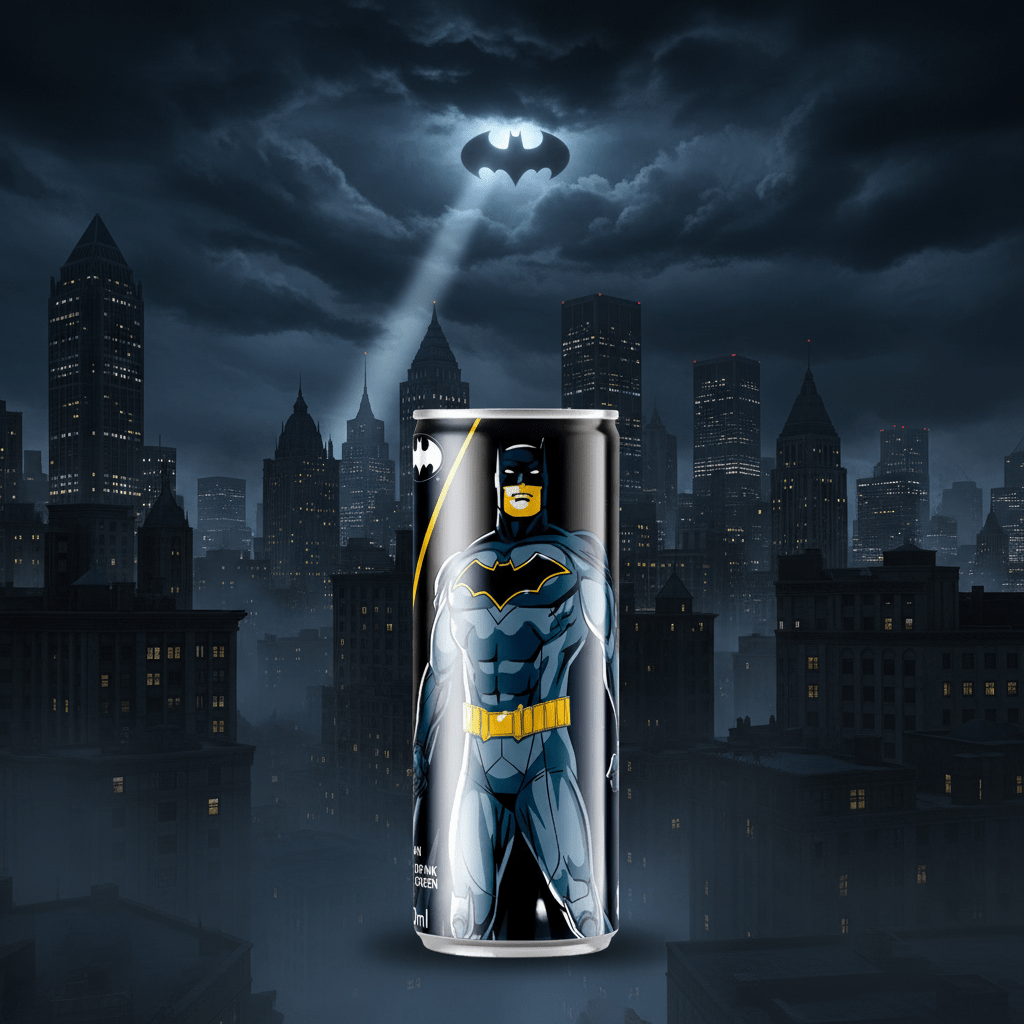 Batman Drink Sour Green Apple 25cl – Soda Gazeux Suédois à la Pomme Verte Acidulée DC Comics - Goudisse - 7350162620022