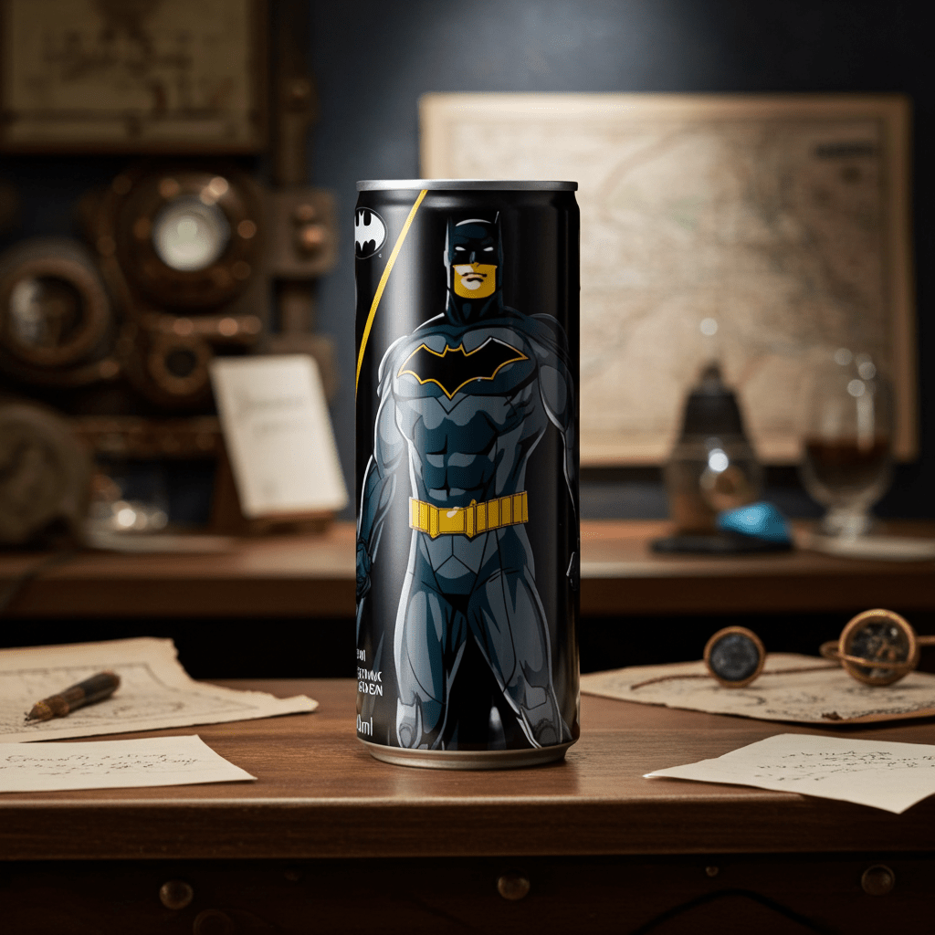 Batman Drink Sour Green Apple 25cl – Soda Gazeux Suédois à la Pomme Verte Acidulée DC Comics - Goudisse - 7350162620022