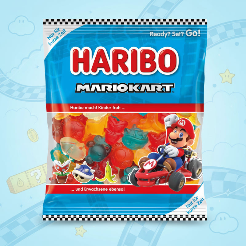 bonbons allemand haribo mario kart fruités 160g - edition limitée