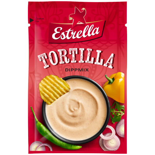 Estrella Dipmix Tortilla 28g – Mélange Trempette Paprika & Chili Doux - Goudisse - 7310531037301