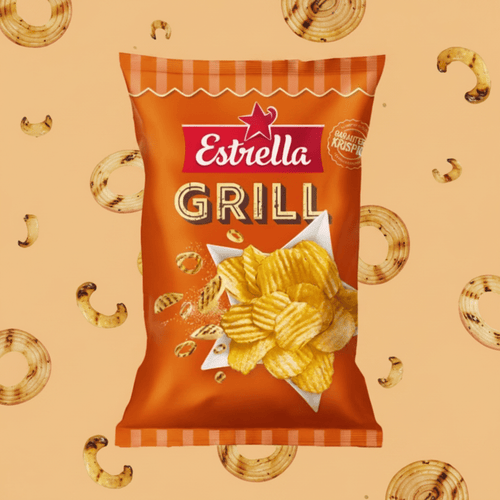 Estrella Grillchips 40g – Chips Suédoises Saveur Barbecue & Oignons Caramlisés - Goudisse - 7310531022901