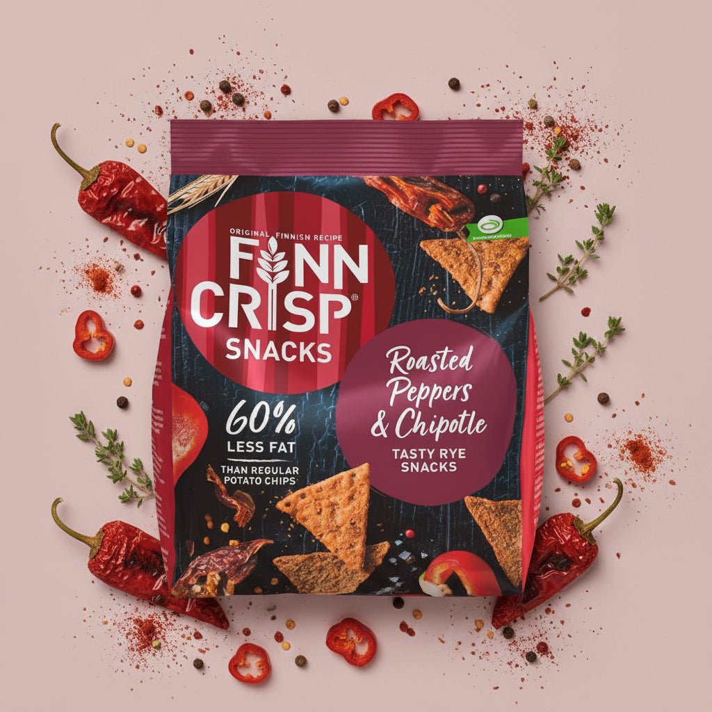FINN CRISP – Snacks de Seigle Roasted Peppers & Chipotle 150g - Goudisse - 