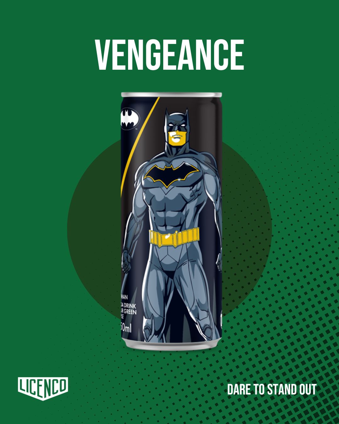 Batman Drink Sour Green Apple 25cl – Soda Gazeux Suédois à la Pomme Verte Acidulée DC Comics