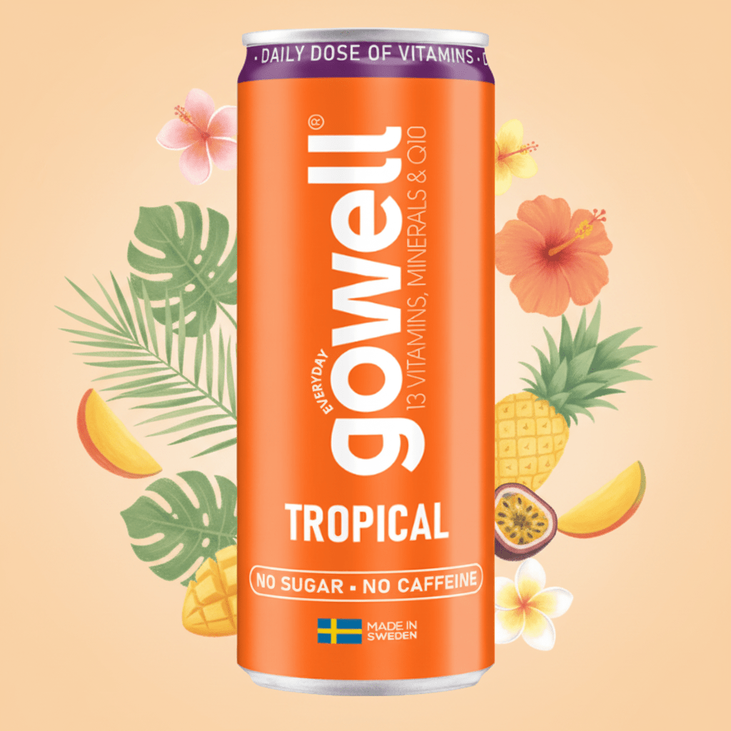 GoWell Tropical 33cl – Boisson Fonctionnelle Sans Sucre 13 Vitamines & Minéraux - Goudisse - 17350139071618