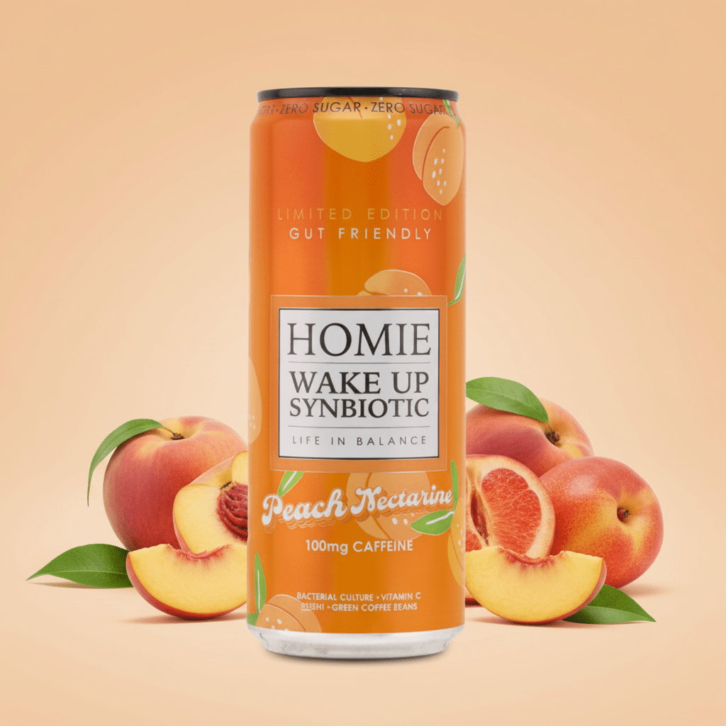 Homie – Wake Up Synbiotic Pêche Nectarine Edition Limitée - 33cl - Goudisse - 7340183500199