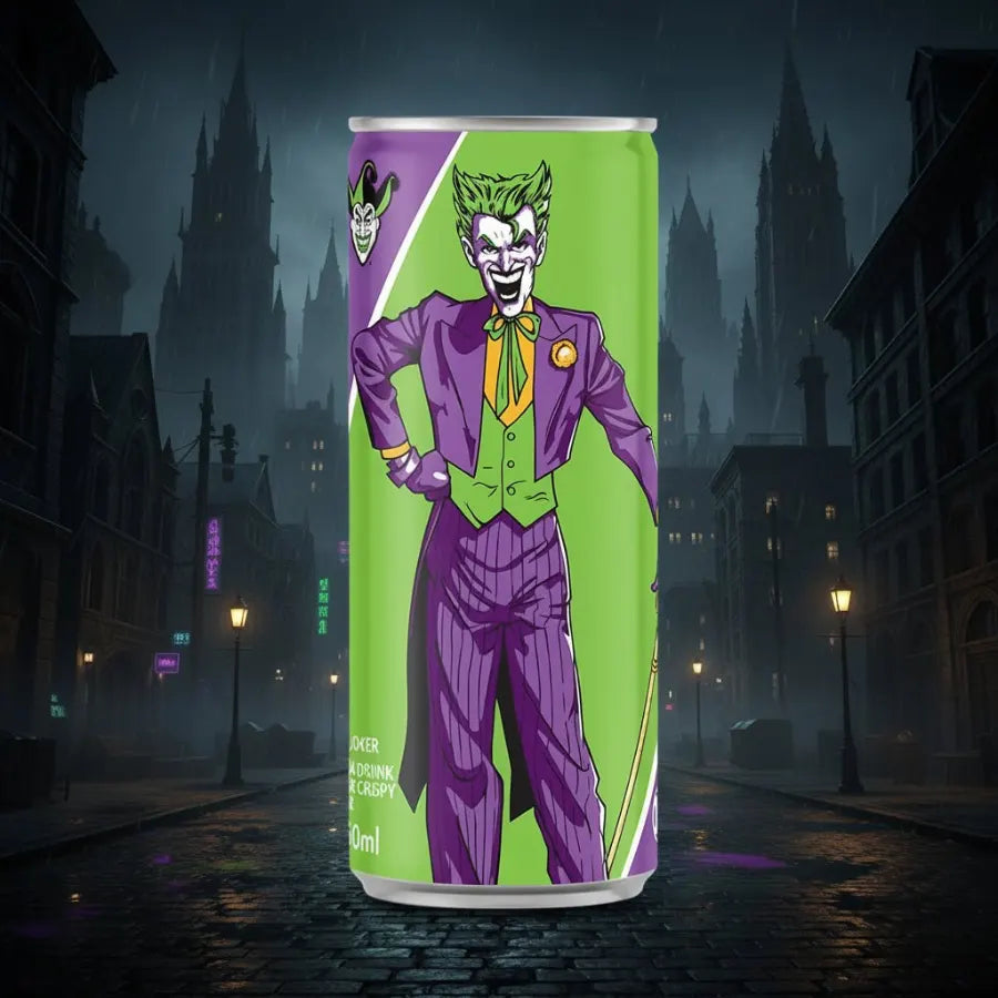 Joker Soda Drink 25cl – Soda Gazeux Fruité Design Collector DC Comics