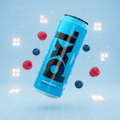 PXL Insert Coin 50cl – Energy Drink Sans Sucre Myrtille & Framboise 200mg Caféine - Goudisse - 7350162600000