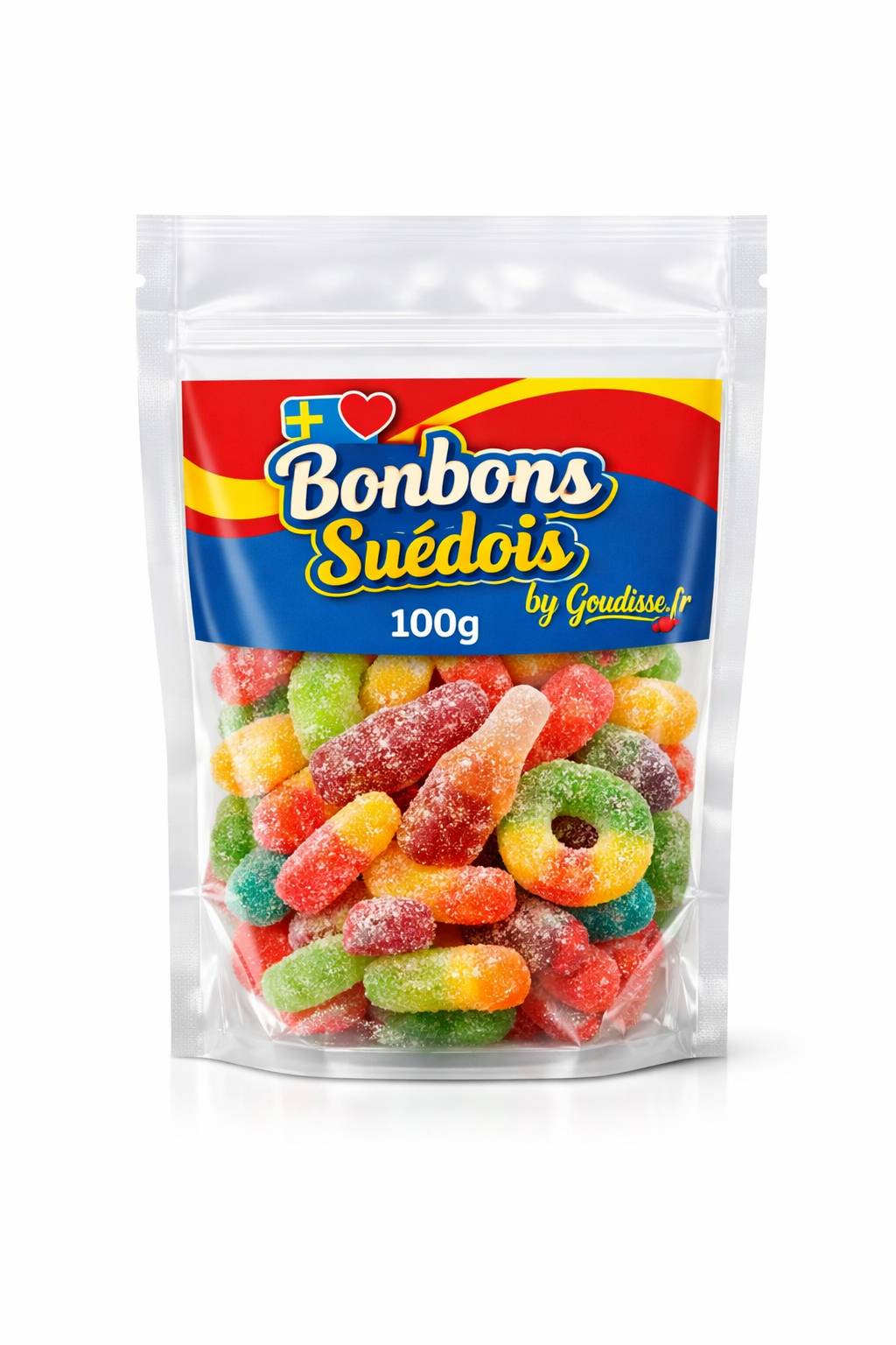 Sachet Pick & Mix de Bonbons Suédois 100g - Goudisse - 