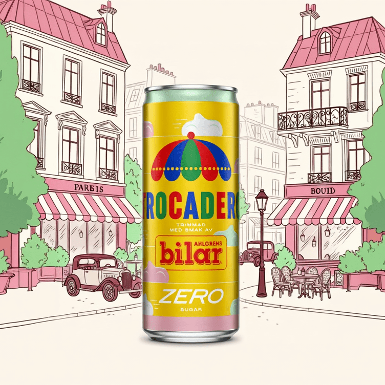 Trocadero Ahlgrens Bilar Zero 33cl – Soda Suédois Sans Sucre Édition Spéciale - Goudisse - 7310401055404