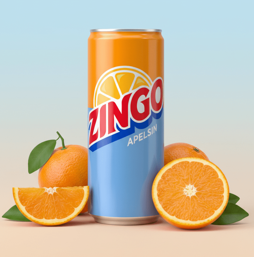 Zingo Orange 33cl – Soda Suédois Pétillant À L'Orange Depuis 1953 - Goudisse - 7310074009308
